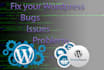 fix any wordpress errors bugs and issues