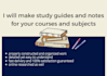 make study guides and notes for your courses