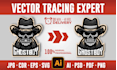do vector tracing, convert pixelated image to quality vector