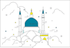 custom city skyline or building line art illustration from your photo