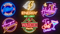 make a custom neon logo, sign, text, icon, glowing effect