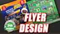 flyer design, brochure, postcard, business, hospital, dental, restaurant, menu