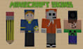 make a shaded minecraft skin with a design concept