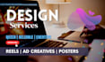 design ad creative and reel for social media facebook