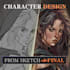 draw semi realistic character art, oc, and illustrations