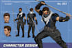 create professional sci fi character design and concept art
