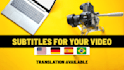 create subtitles in english, spanish, portuguese or german