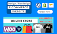 ecommerce website, wordpress website, woocommerce, online store