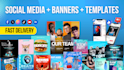 design social media post, poster, banner, templates