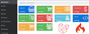 develop admin panel dashboard using laravel, codeigniter
