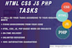 do html css javascript php mysql database work for you