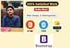 design webpages using HTML, CSS, javascript, bootstrap