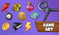 make 2d props, assets, items, concept art for your game