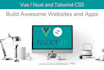 build a website or web app using vue or nuxt and tailwind