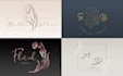 design bohemian floral feminine logo for  boutiques and store