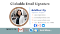 design a clickable HTML email signature