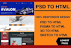 convert psd to html responsive