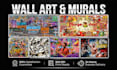 create graffiti pop art canvas designs and murals