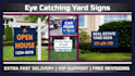 design shop sign yard sign, vinyl banner