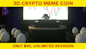 create 3d animation meme coin crypto
