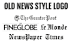 create newspaper style old logo