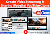 build video sharing website, build youtube clone website