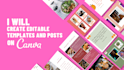 design editable templates and posts on canva