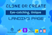 build, clone or redesign html css js, wordpress landing page
