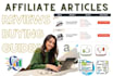 write amazon affiliate articles, buying guides, blogs, website SEO content