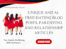 write unique dating blog posts, parenting and relationship articles