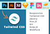 convert figma, psd, xd, sketch to tailwind css