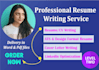 professionally create a resume CV and cover letter