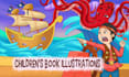 create vibrant childrens book illustrations and book covers