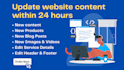 update website content and add products
