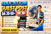 write HQ guest post on a da 60 education blog