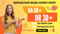 write HQ guest post on a da 60 education blog