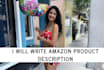 write SEO optimized amazon product descriptions