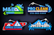 do cleaning, pressure washing and power washing logo design