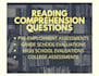 write reading comprehension scenarios and questions
