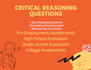 write critical reasoning questions for any level