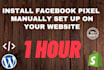 install facebook pixel and google analytics in 1 hour