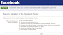 report infringing videos and posts to facebook