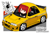 draw chibi cartoon car illustration with your character