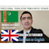 translate from english to turkmen, perfect translation