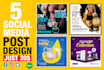 design any social media posts banner ig fb posts cover ads