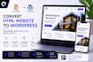 convert HTML build website to wordpress