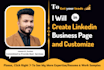 create linkedin business page and  customize