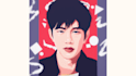 draw you a charming vector portrait