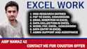 excel data entry and web research