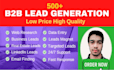 do b2b lead generation and web research